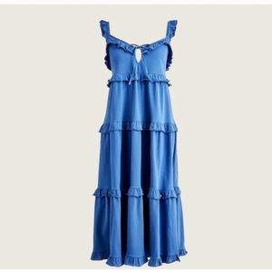 J.Crew blue cover-up summer cotton dress, size Medium